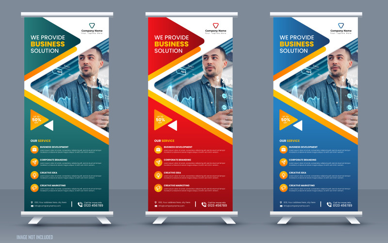 Business Agency Roll Up Template Banner Design Corporate Identity