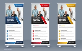 Business Professional Roll up Banner Bundle or Modern Portable Stands Business Roll-up Banner Layout