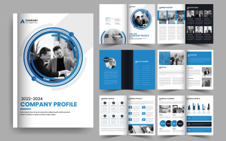 Company Profile Brochure Template Design or Multipage Business Brochure Layout