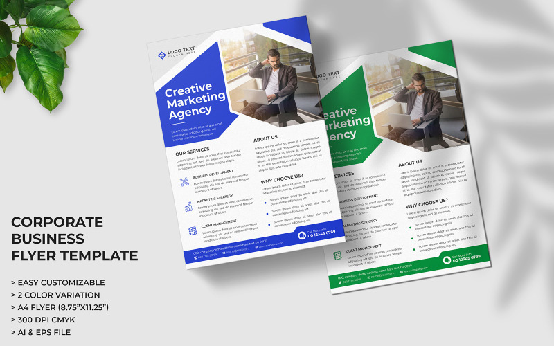 Corporate business agency flyer template Corporate Identity