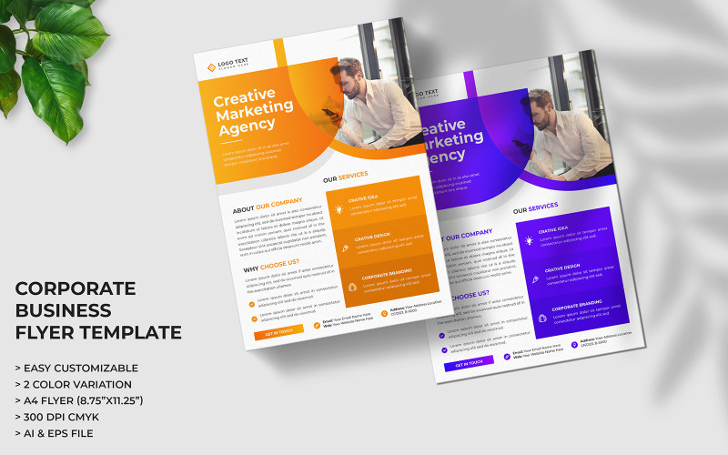 Digital marketing agency business agency flyer template design Corporate Identity