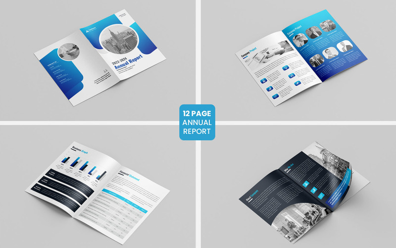 Minimal Business Brochure Template and Annual Report or Company Profile Corporate Identity