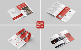 Minimal Corporate Business Annual Report Brochure Template and Company Profile