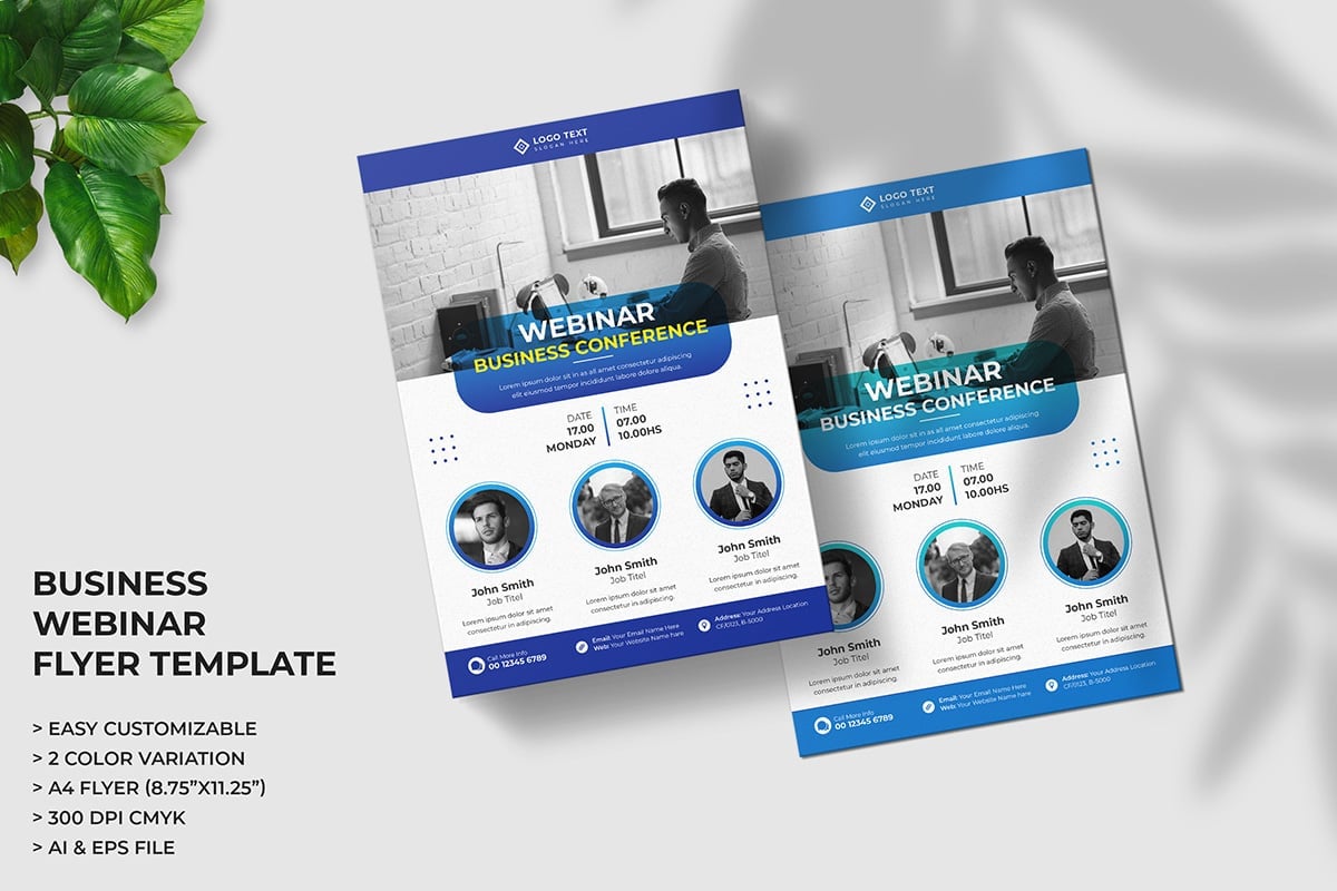 Template #309138 Flyer Webinar Webdesign Template - Logo template Preview