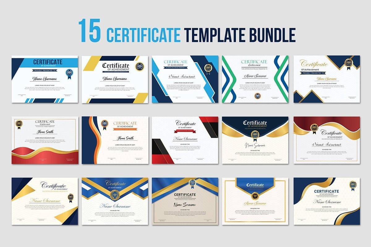 Kit Graphique #309150 Certificate Template Divers Modles Web - Logo template Preview