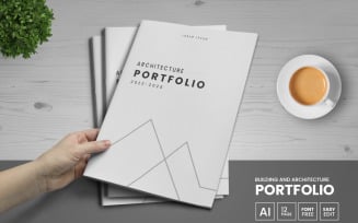 Building and architecture portfolio template and Brand guideline brochure layout