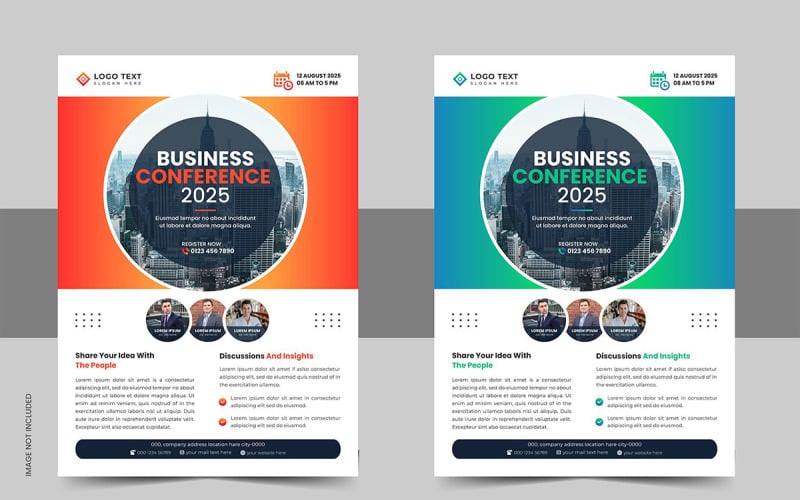 Corporate Business Conference Flyer Design and Event Flyer Poster Template Corporate Identity