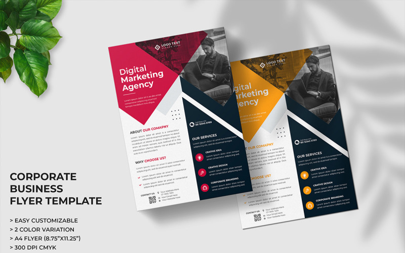 Corporate business flyer template and Marketing agency flyer design Corporate Identity