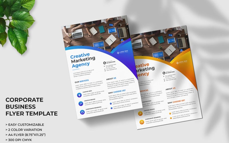 Corporate Business Flyer Template and Marketing Agency Flyer Layout Corporate Identity