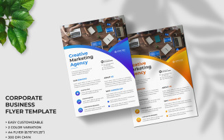 Corporate Business Flyer Template and Marketing Agency Flyer Layout