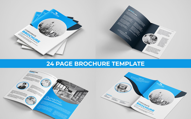 Corporate multipage business brochure template design minimal company profile layout Corporate Identity