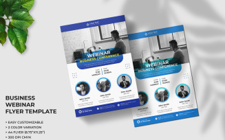 Corporate Webinar Business Conference Flyer Layout