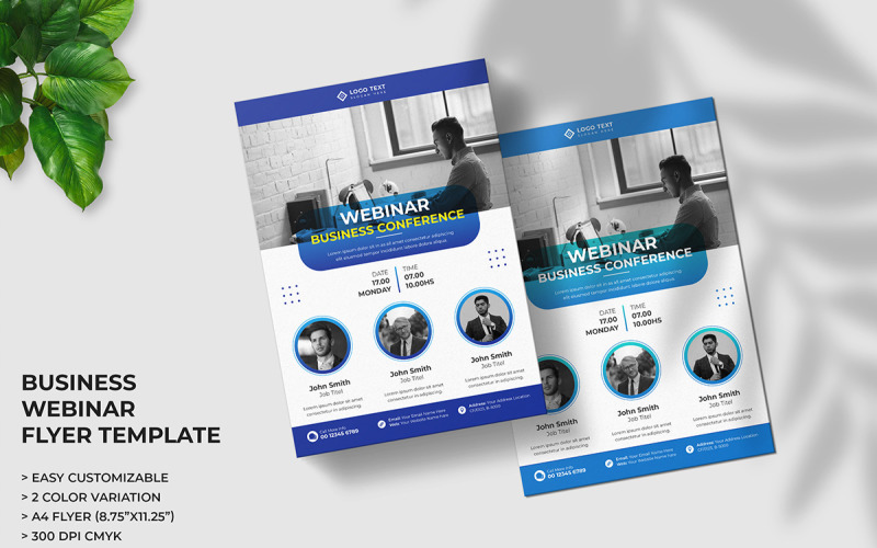 Corporate Webinar Business Conference Flyer Layout Corporate Identity