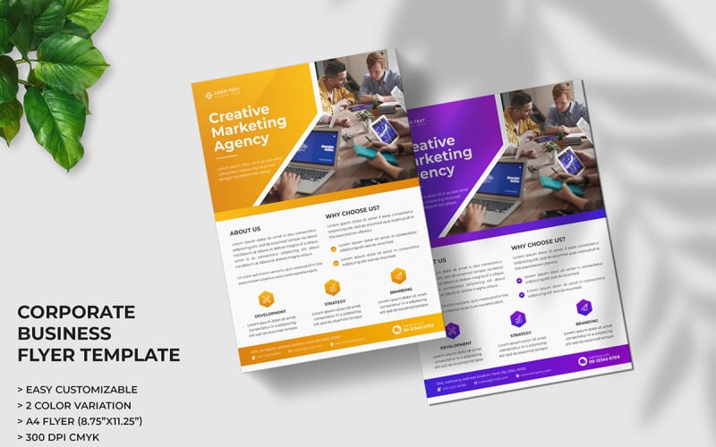 Creative Business Marketing Agency Flyer Template Design Corporate Identity