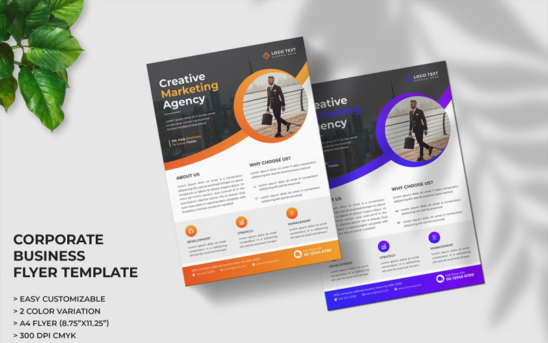 Creative Corporate Marketing Agency Flyer Template Design Corporate Identity