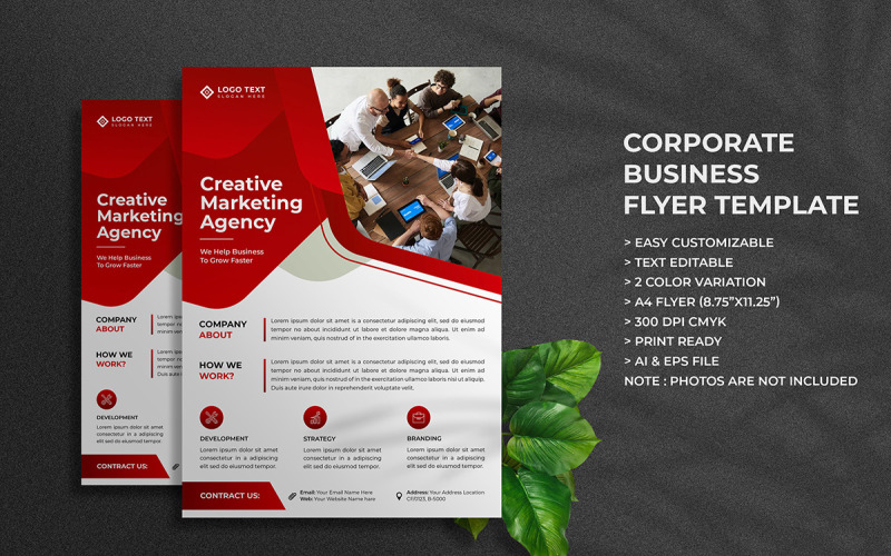 Creative Digital Marketing Agency Business Flyer Template Corporate Identity
