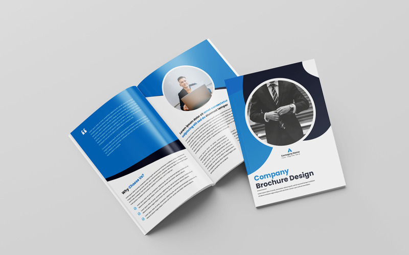 Minimal business brochure template. Company profile brochure template layout design Corporate Identity