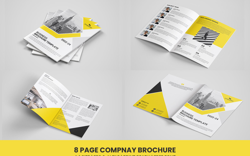 Minimal company profile brochure. multipage business brochure template Corporate Identity