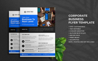 Modern business corporate flyer template design