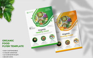 Organic Food Menu Flyer Template and Restaurant Flyer Template
