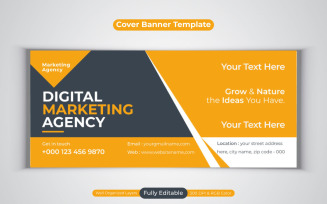 Creative new Idea Digital Marketing Agency Design For Facebook Cover Banne