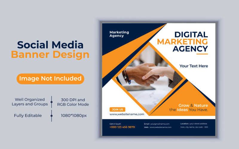 Creative New Idea Digital Marketing Agency Template Design Social Media