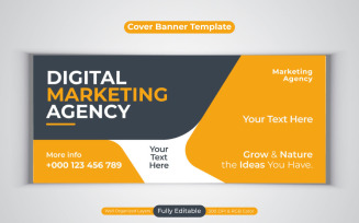 Creative New Idea Digital Marketing Agency Template For Facebook Cover Banner