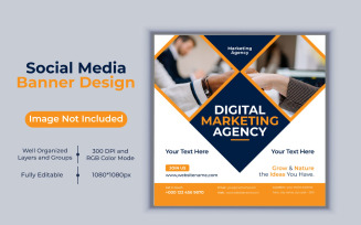 Creative New Idea Digital Marketing Agency Template Vector Design