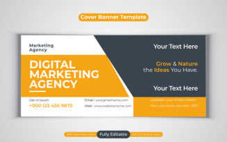 Digital Marketing Agency Template Design For Facebook Cover Banner