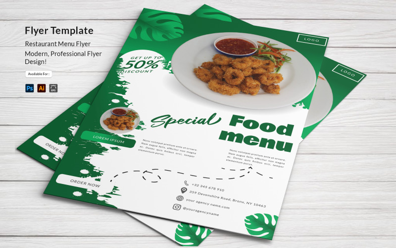 Onion Food Flyer Design Template Corporate Identity