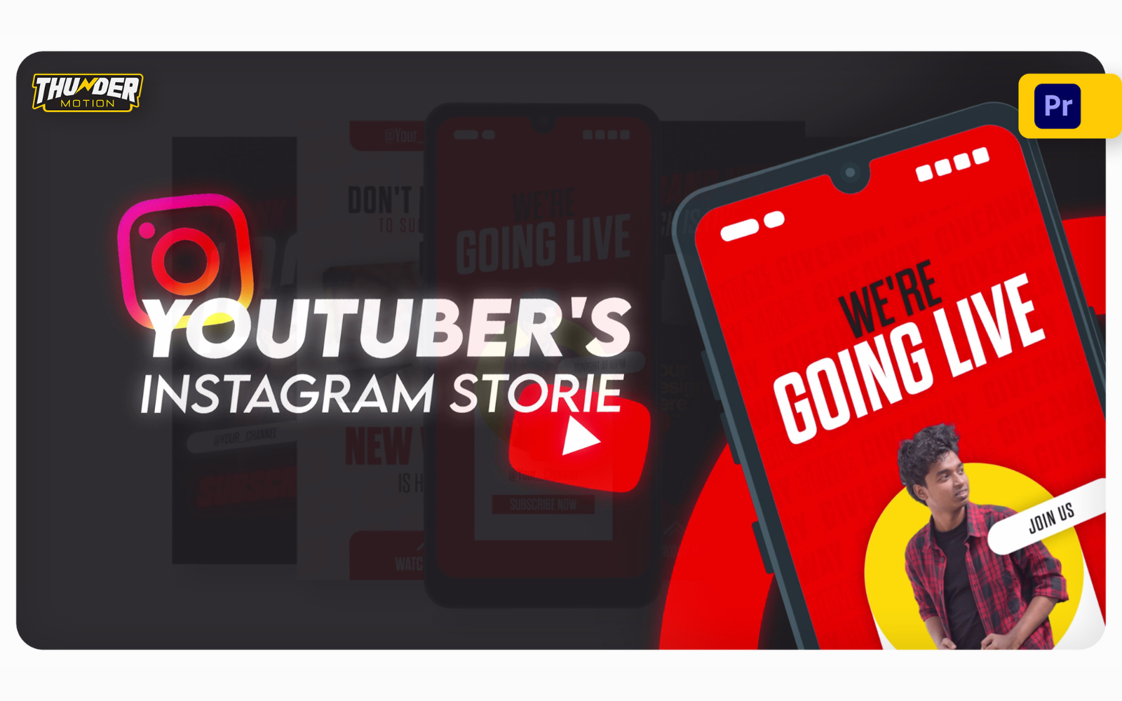 YouTuber's Instagram Stories - Motion Graphics Template