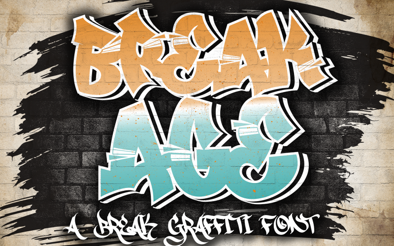 Break Age - Bandage Graffiti font Font