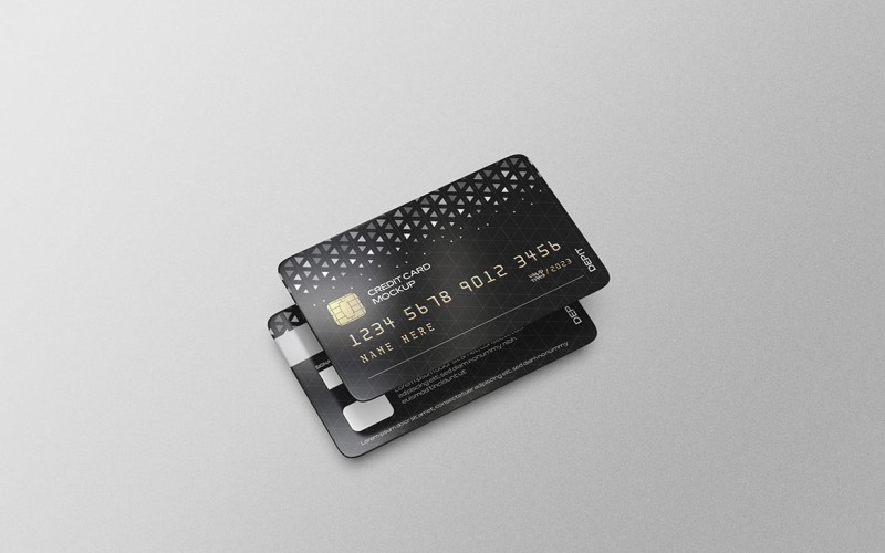 Credit Card or Debit Card Mockup PSD Template Vol 01 Product Mockup
