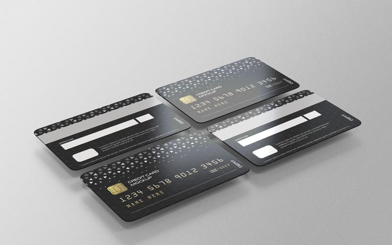 Credit Card or Debit Card Mockup PSD Template Vol 16 Product Mockup