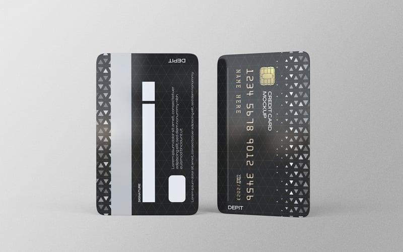 Credit Card or Debit Card Mockup PSD Template Vol 19 Product Mockup