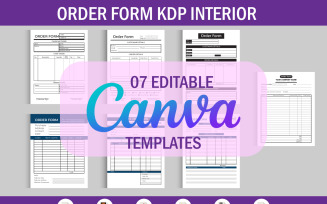 07 Editable Canva Templates Order Form for KDP