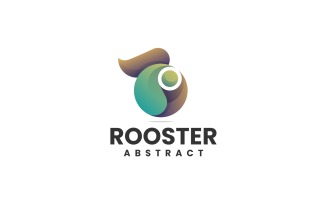 Rooster Gradient Colorful Logo Template 1