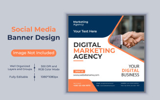 Creative Idea Digital Marketing Agency Template Design For Social Media Post