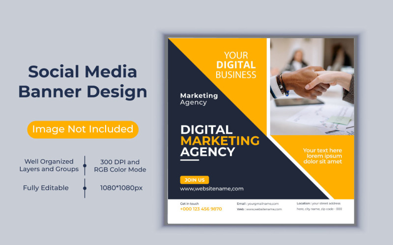 Digital Marketing Agency Promotional Banner Template Social Media