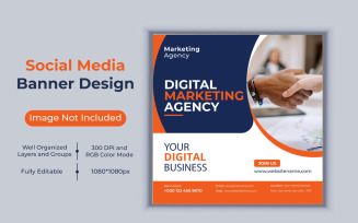 Digital Marketing Agency Social Media Banner Design Template