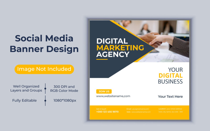 Digital Marketing Agency Social Media Post Business Banner Template