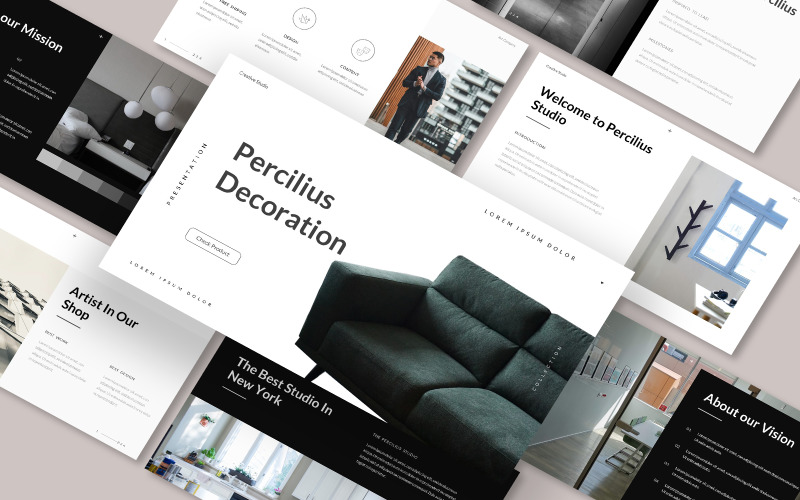 Percilius Decoration Powerpoint Template PowerPoint Template