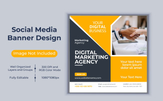 Corporate Digital Marketing Agency Social Media Post Banner Template