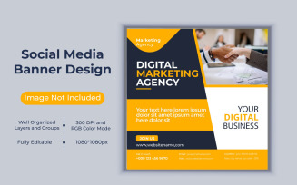 Corporate Digital Marketing Agency Social Media Post Business Banner Design Template