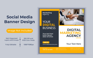 Corporate Digital Marketing Agency Social Media Post Business Banner Template