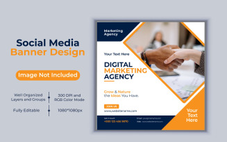 Creative Digital Marketing Agency Template Vector Design For Social Media Post