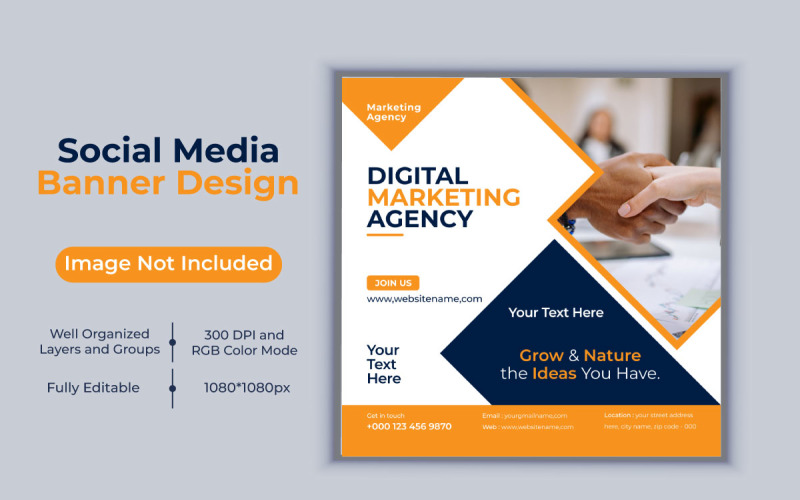 Creative Idea Digital Marketing Agency Social Media Post Banner Design