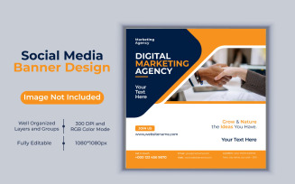 Creative Idea Digital Marketing Agency Template Social Media Post And Vector Banner