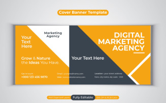 Creative Idea New Professional Digital Marketing Agency Template Design For Facebook Cover Banner