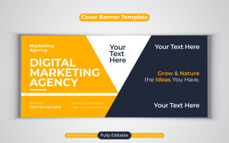 Creative Idea Professional Digital Marketing Agency Template Design For Facebook Cover Banner
